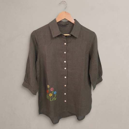 Sage Green Linen Shirt