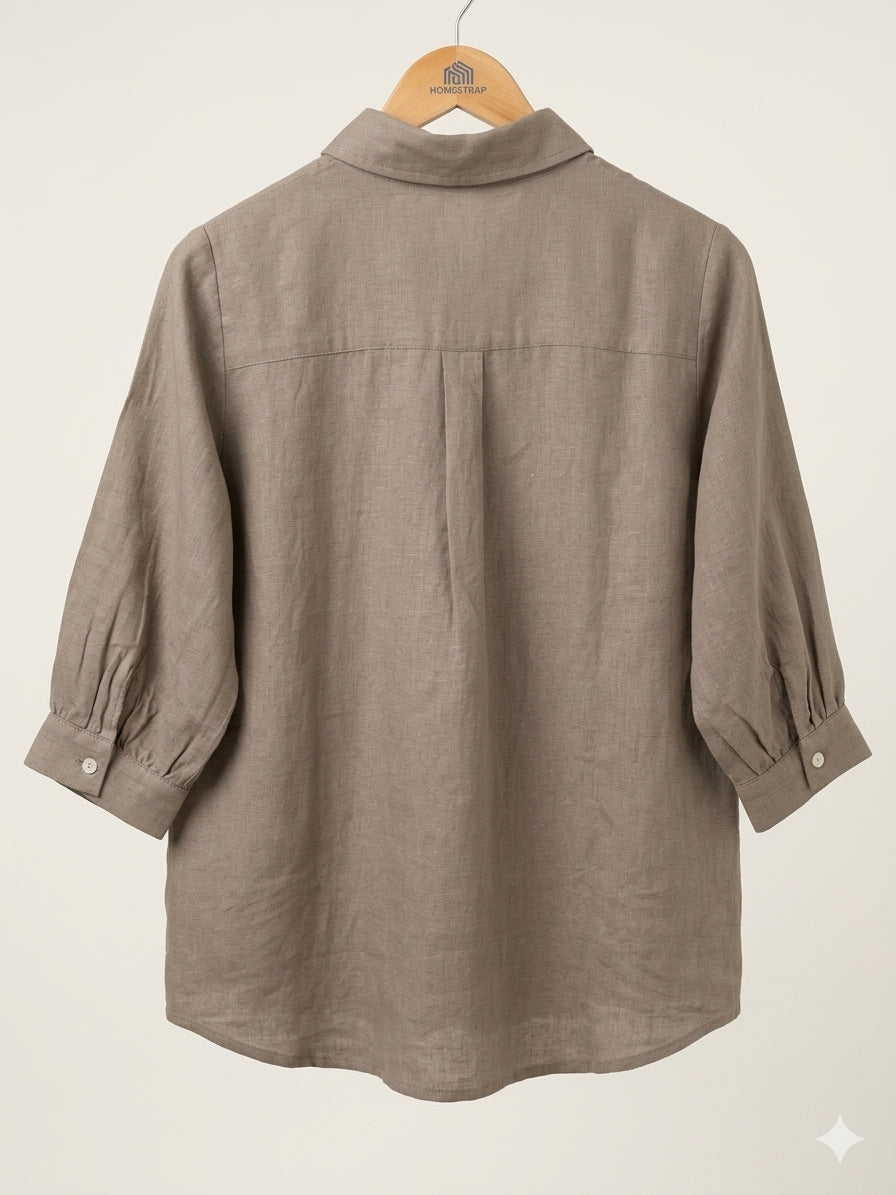 Beige Linen Shirt