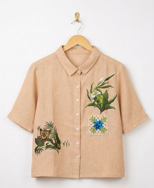 Cream Linen Shirt
