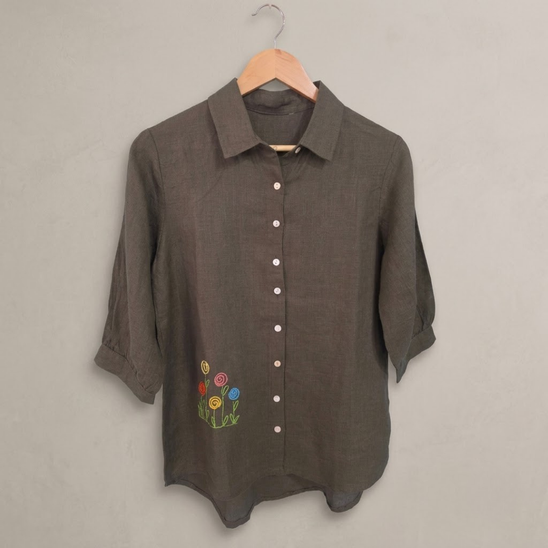 Sage Green Linen Shirt