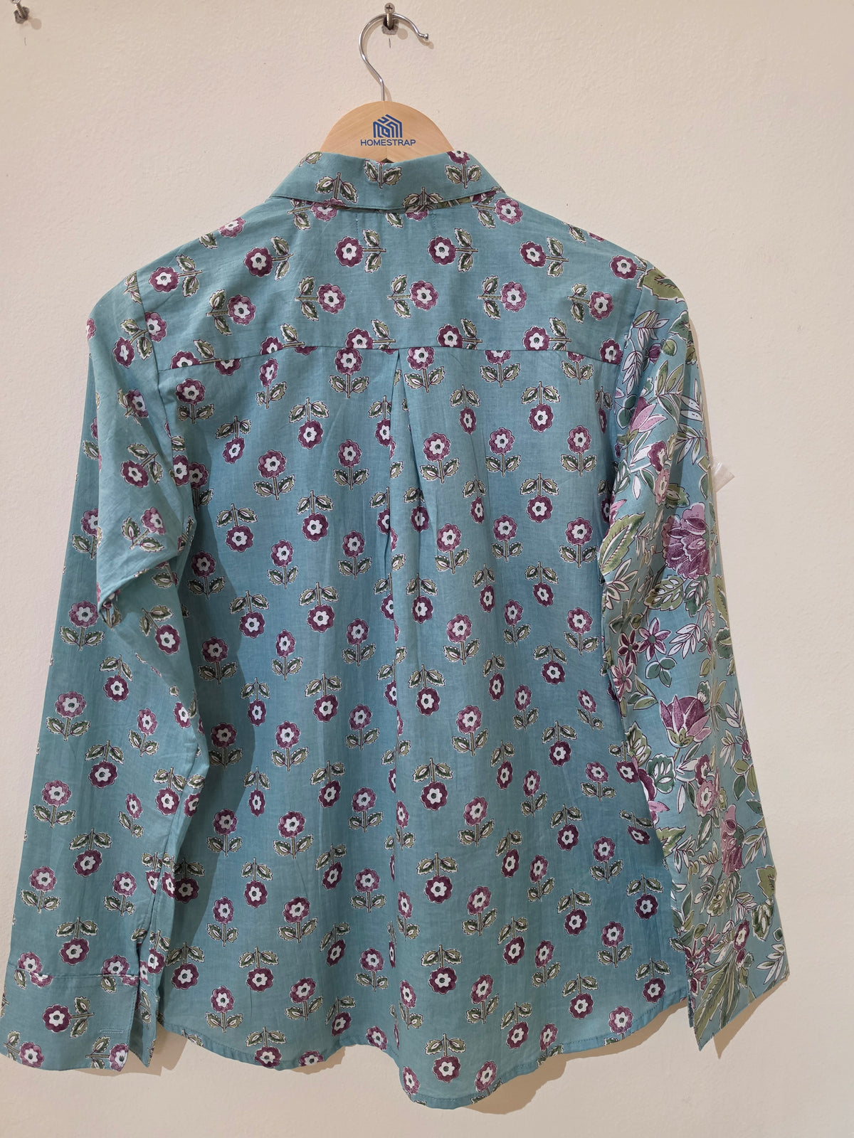 Light Blue Bagru Print Kalamkari Cotton Shirts