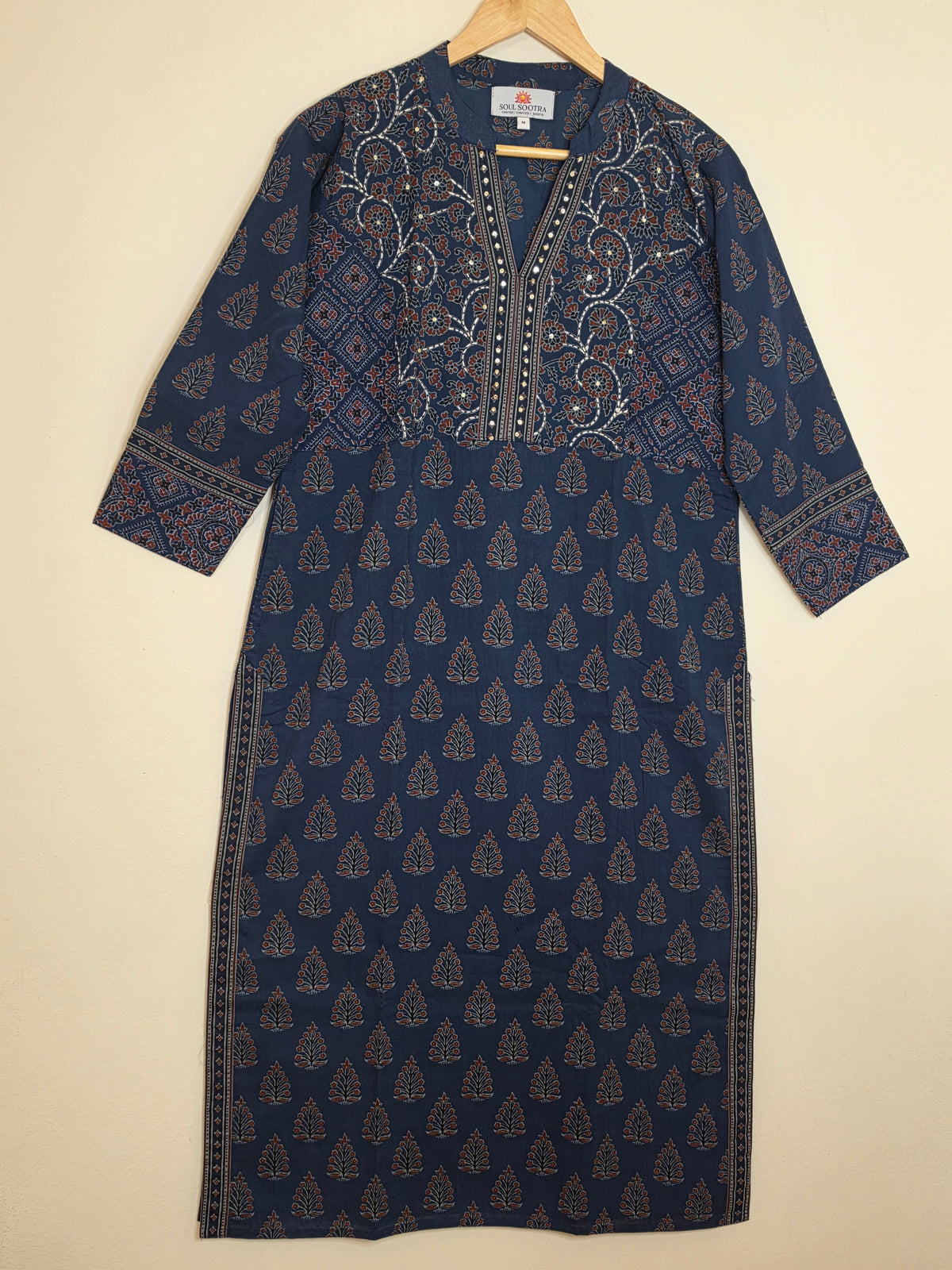 Blue Jaipuri Embroidery Kurta