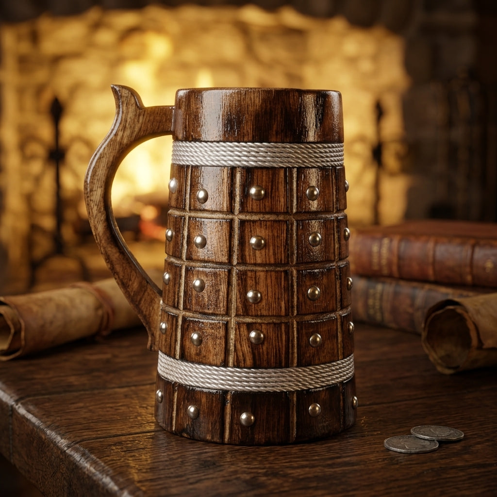 Wooden Handcrafted Beer Mug