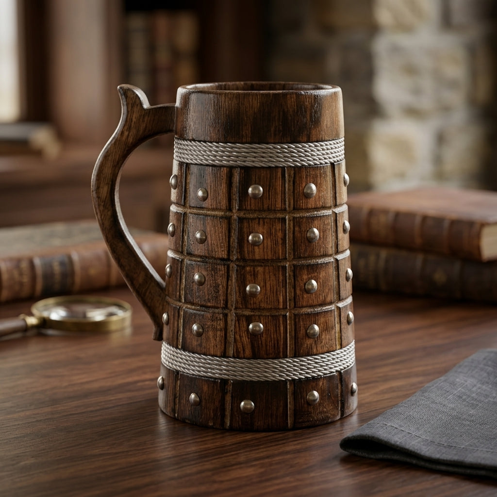 Wooden Handcrafted Beer Mug