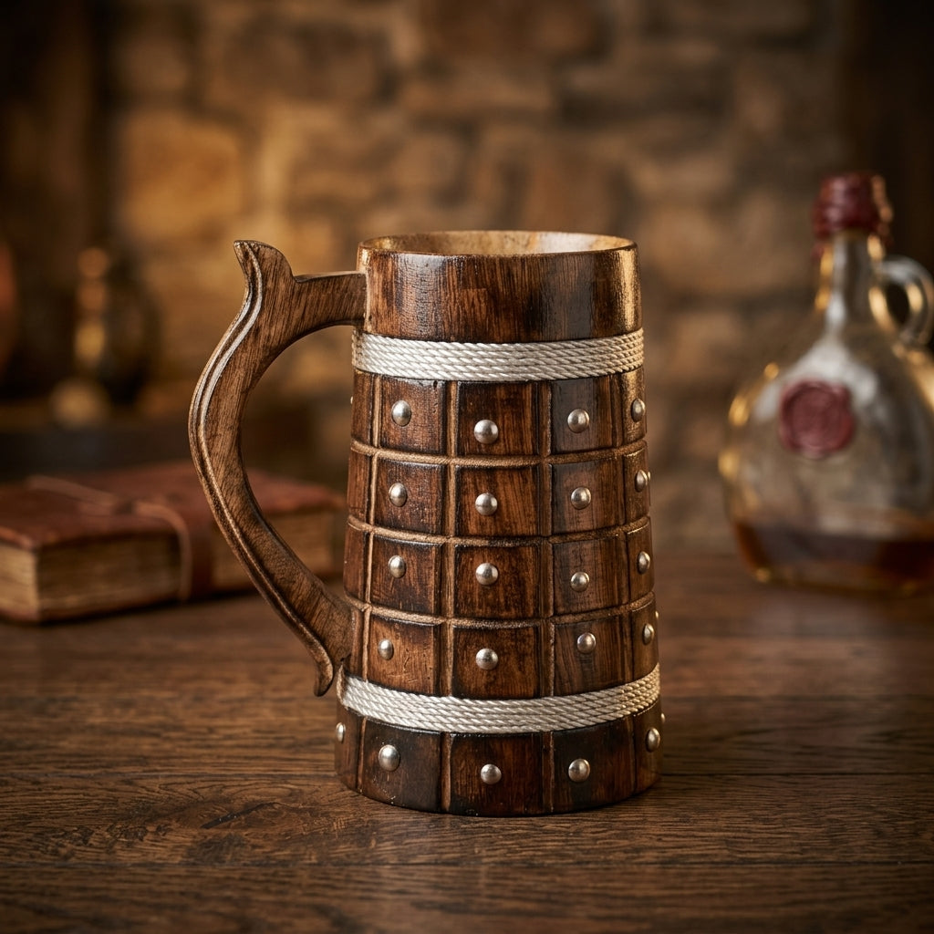 Wooden Handcrafted Beer Mug