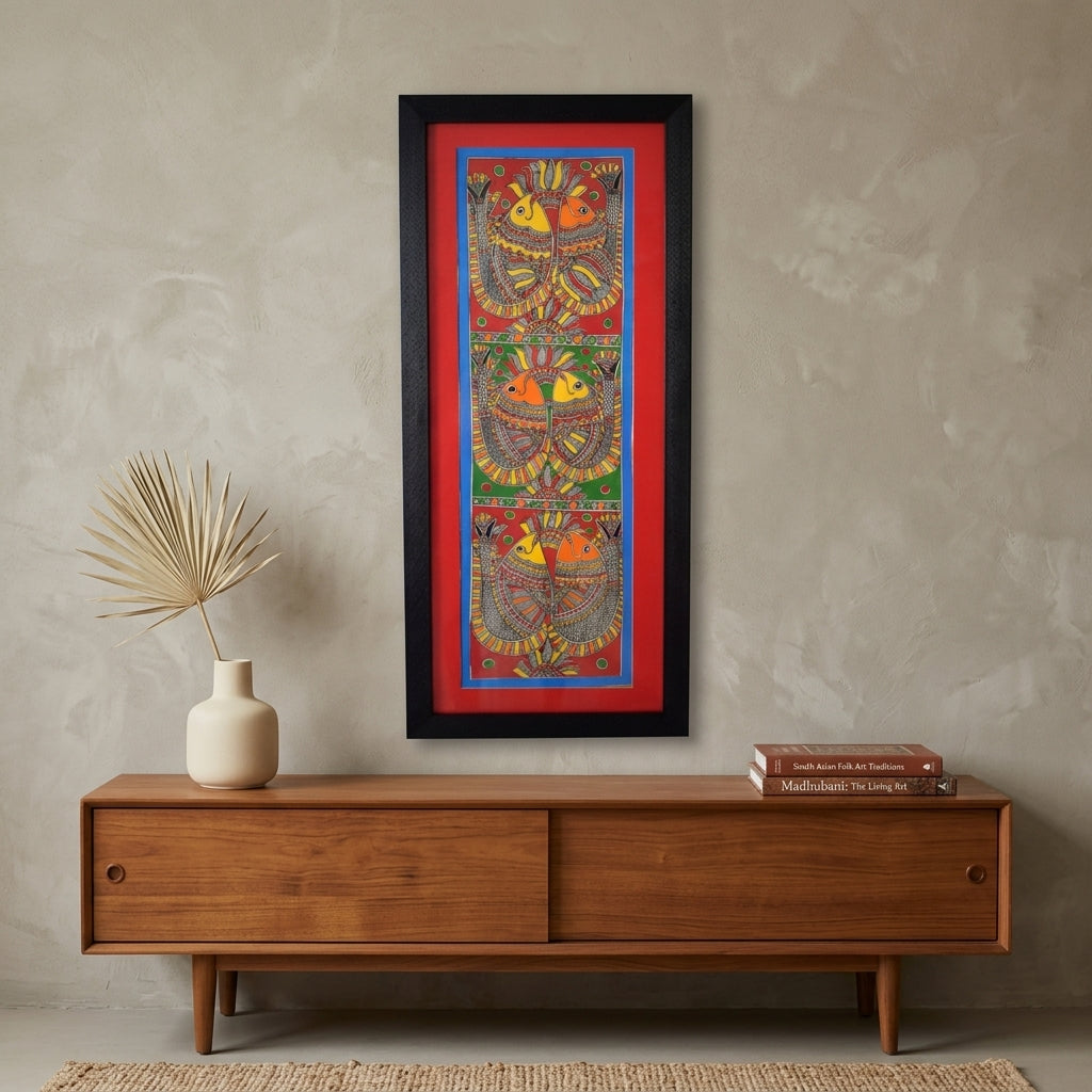Fish Madhubani paintings
