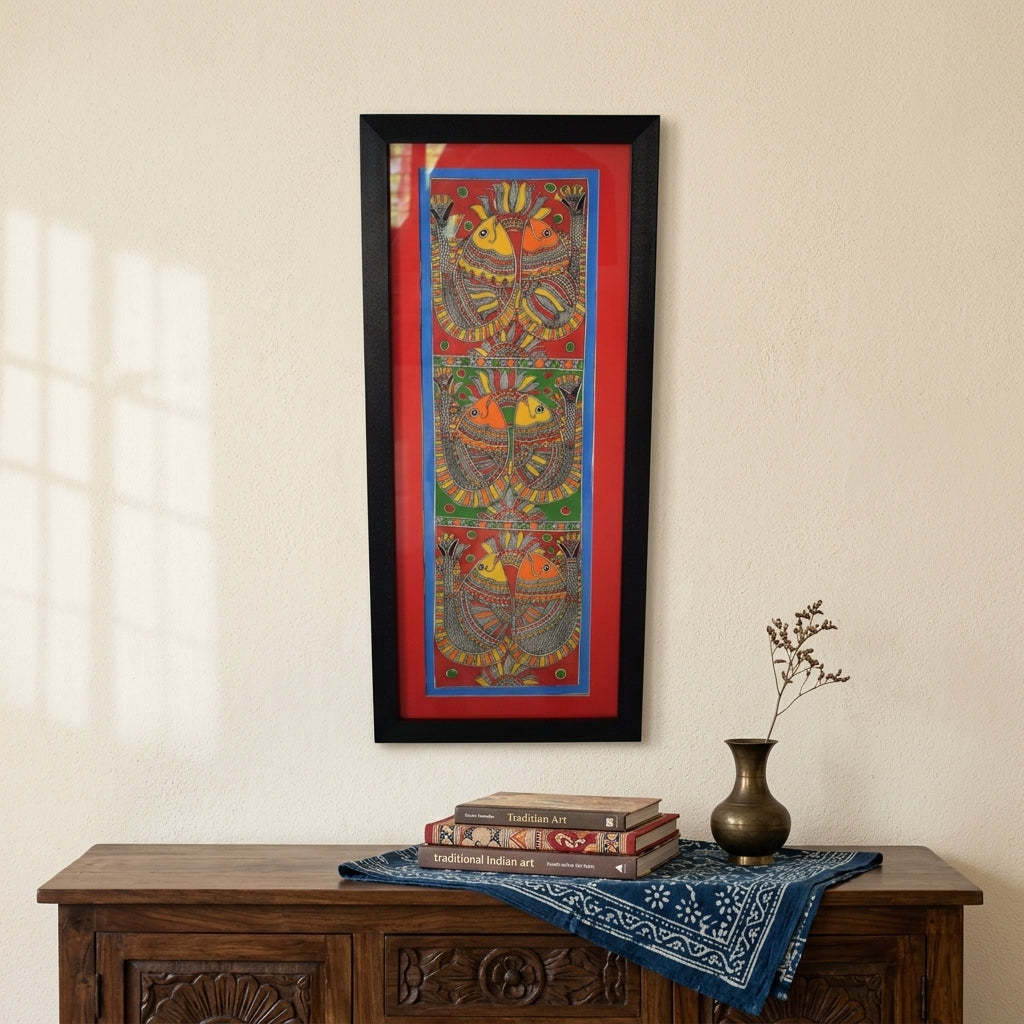 Fish Madhubani paintings