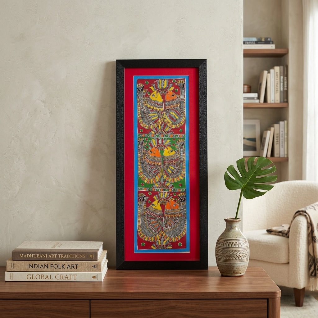 Fish Madhubani paintings