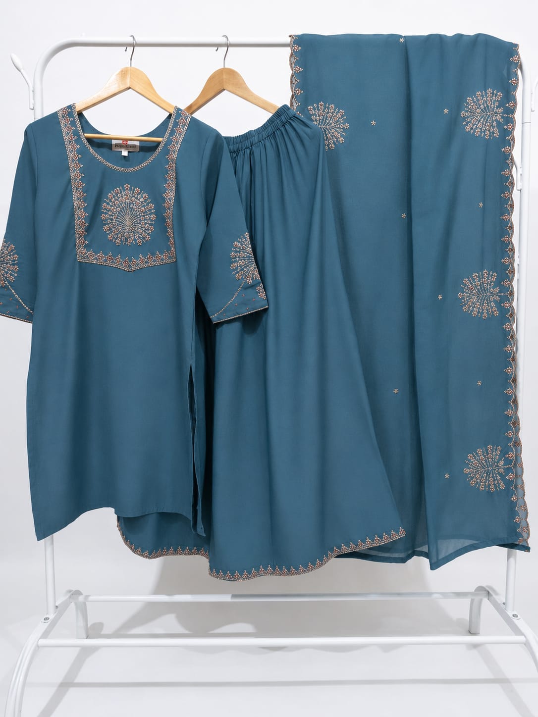 Powder Blue Sharara Set