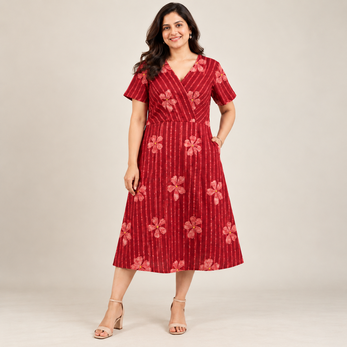 Red Floral Dress