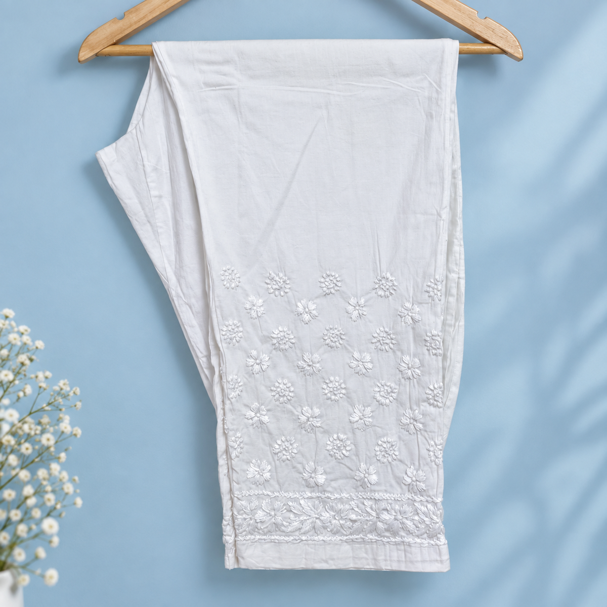 Chikankari  White Salwar
