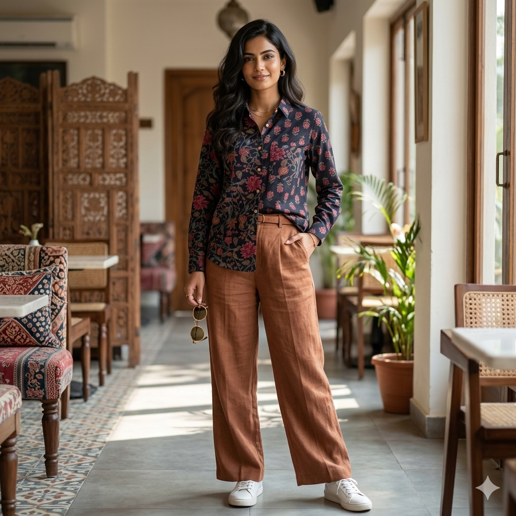 Black Bagru Print Kalamkari Cotton Shirts