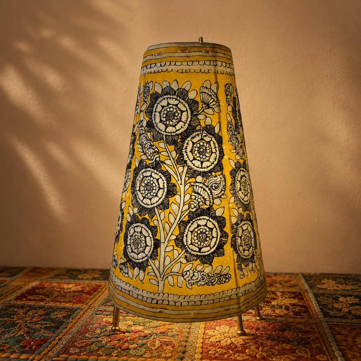 Yellow Floral Lamp Shade