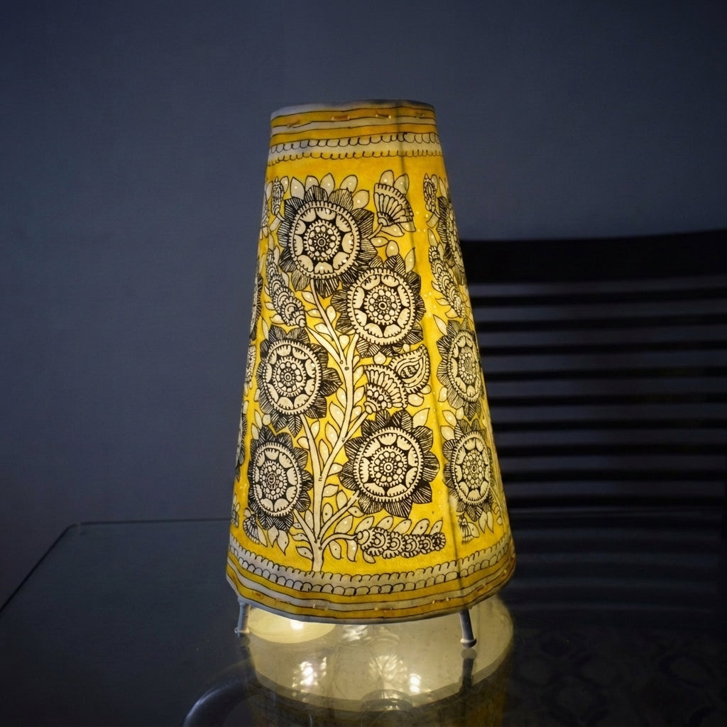 Yellow Floral Lamp Shade